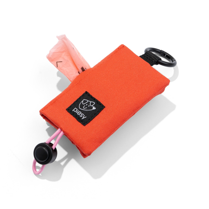 PIESY 🐕 Etui na woreczki pomarańczowe