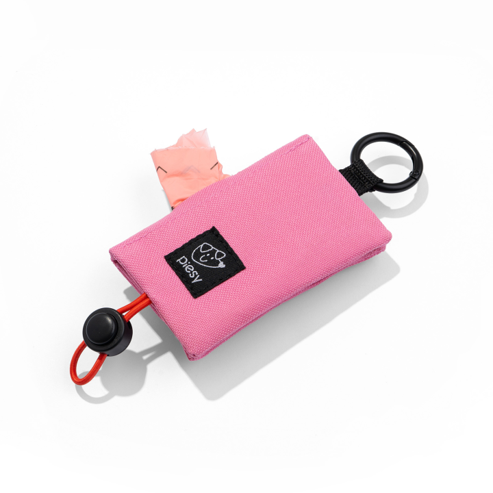 PIESY 🐕 Etui na woreczki różowe