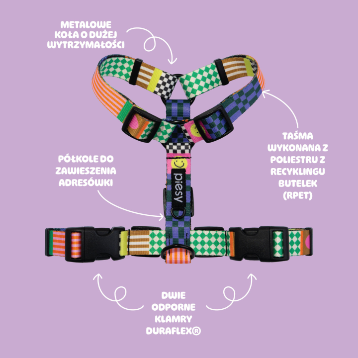 PIESY 🐕 Szelki guard "Psichodelia"